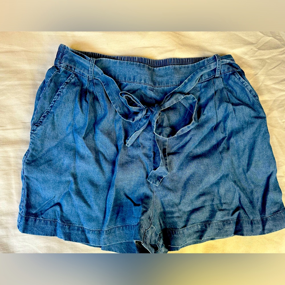 Chambray stretchy shorts size small